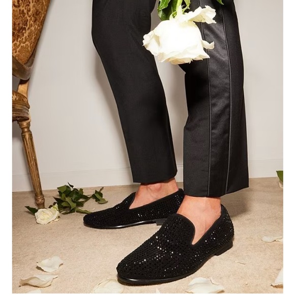 NEW IN BOX Steve Madden Men's Caviar Rhinestone Slipper Loafer size 7.5 - Picture 10 of 16